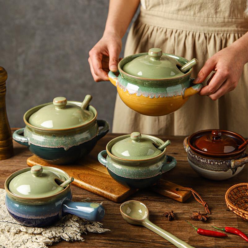 Ruhan Ceramic Lard Pot with Handles