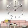 Oversized Creative Diy Wall Clock 3D Mirror Wall Clock Mute Clock Wall Decoration