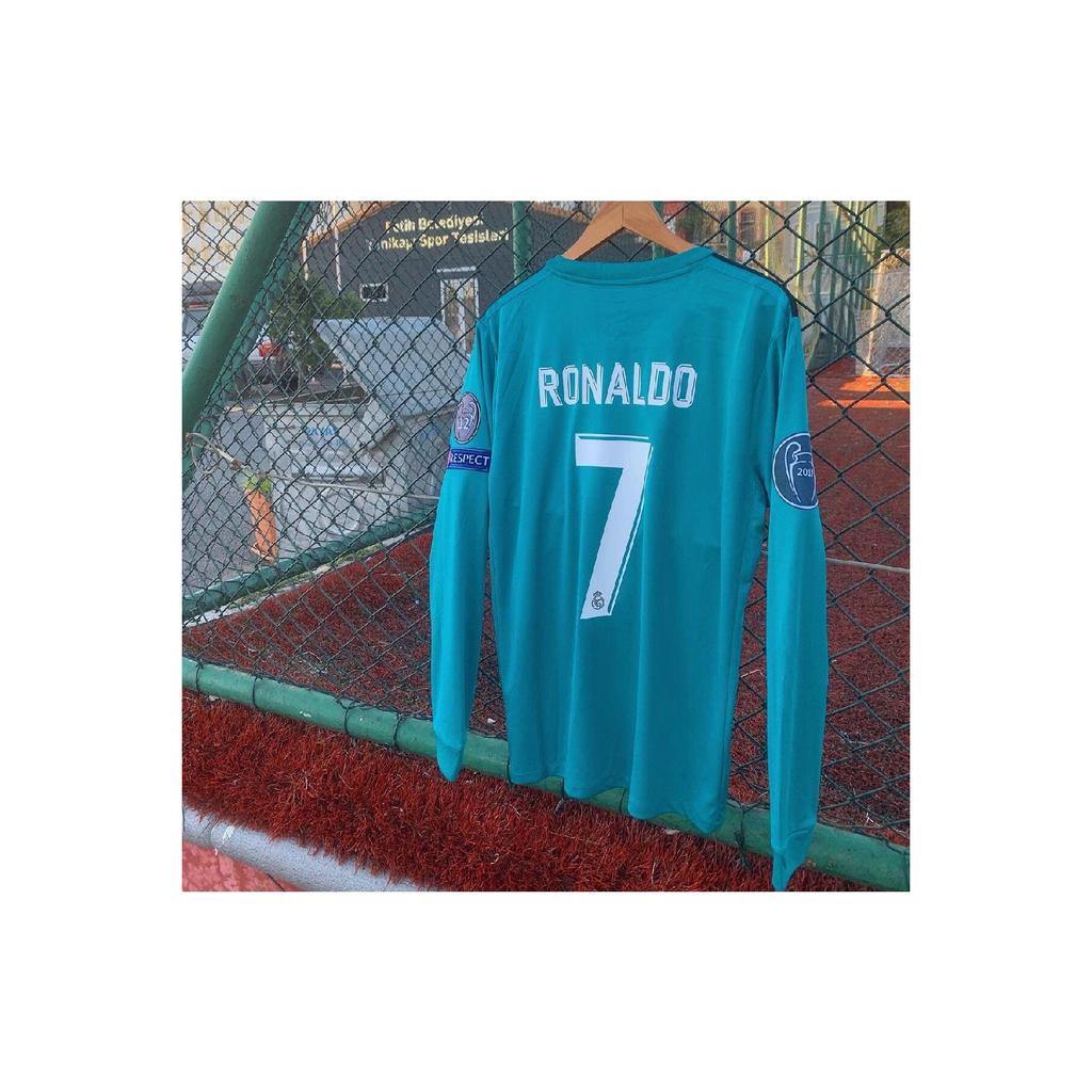 2018 Season Cristiano Ronaldo Long Sleeve Turquoise Jersey