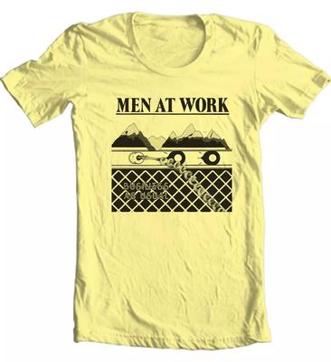 Мужская футболка с принтом 'Men At Work 80s Tour' Подарок для фаната Унисекс