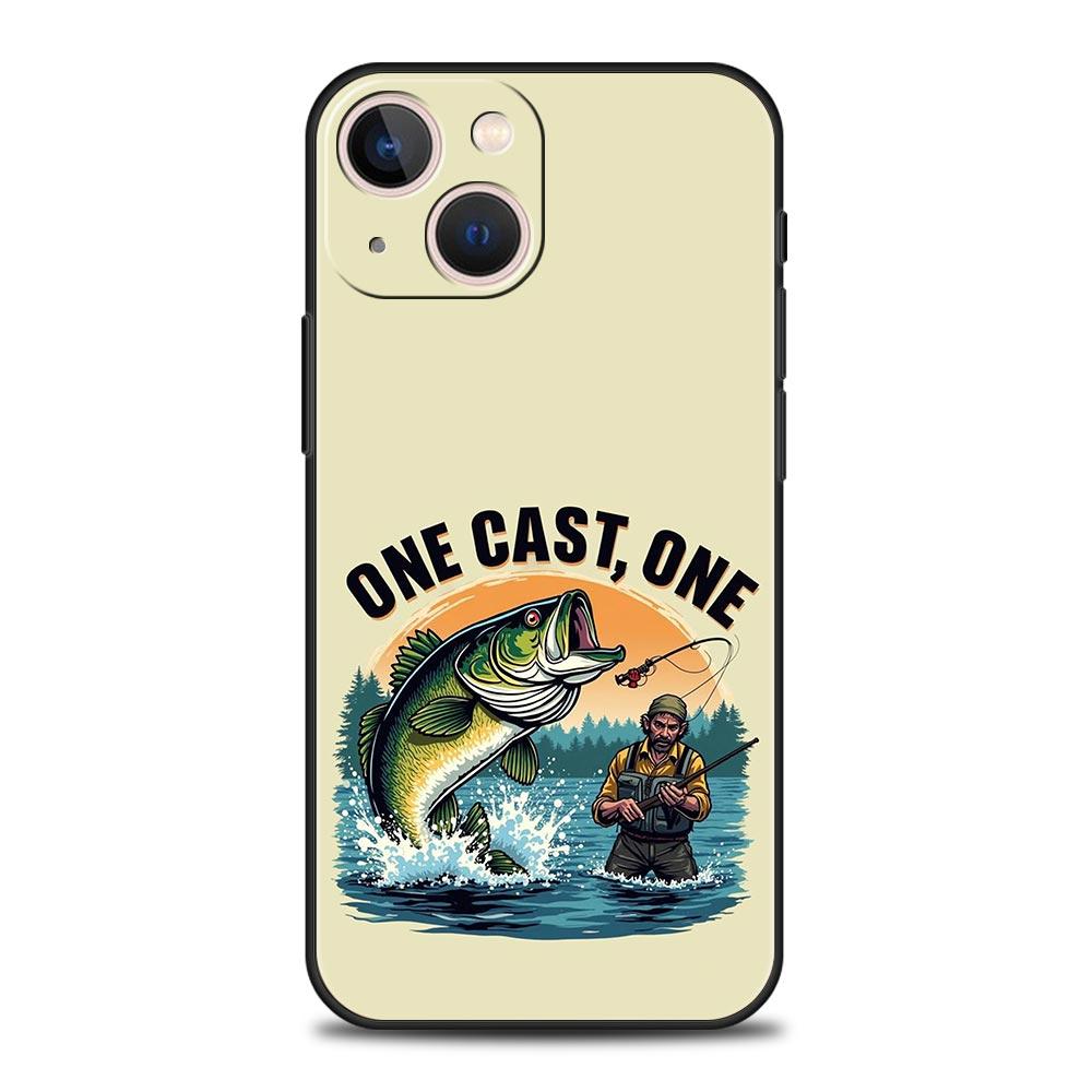 Hunting Fishing Man Phone Case Cover for iPhone 17 16 15 14 13 12 11 Pro Max 17 Air Plus Shockproof Soft TPU Shell Fundas Capas