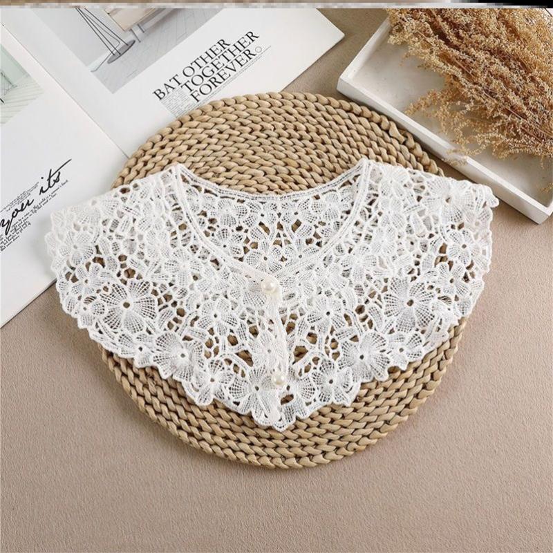 Женский аксессуар для девочек, ажурный воротник, облако на плечах, кружевная шаль, накладной воротник, баска, система Ming