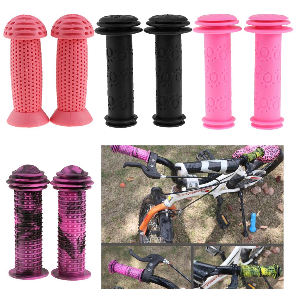 1 Pair Handlebar Grips Children Bike Tricycle Scooter Anti Slip Rubber Hand Grips Comfortable & Durable