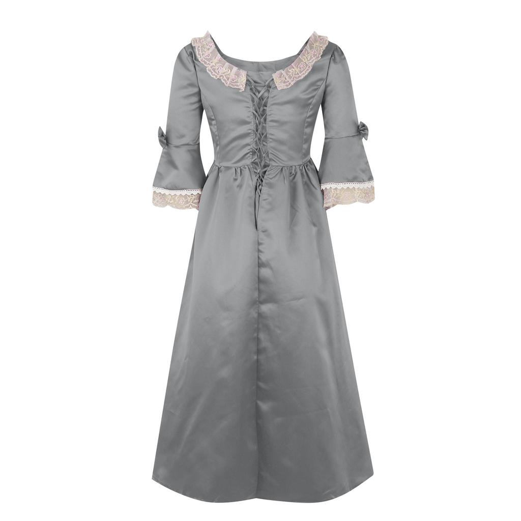 Женская мода Ретро-спектакль Танцевальное представление Кружевное кружевное вечернее платье с расклешенными рукавами