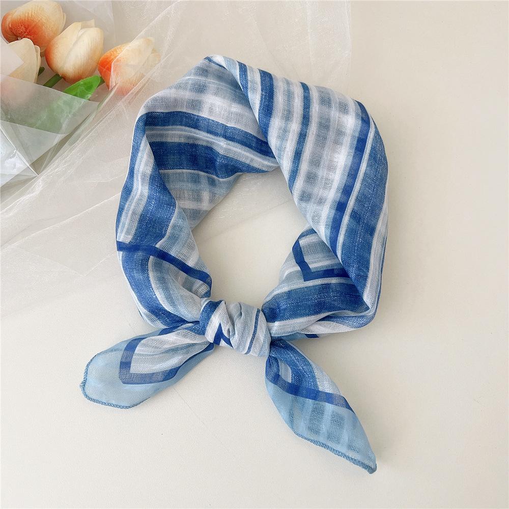 Маленький квадратный шарф из хлопка и льна, шелковый шарф, женский, весна и осень, новый стиль, художественный и универсальный, модный, темпераментный шарф-повязка на голову