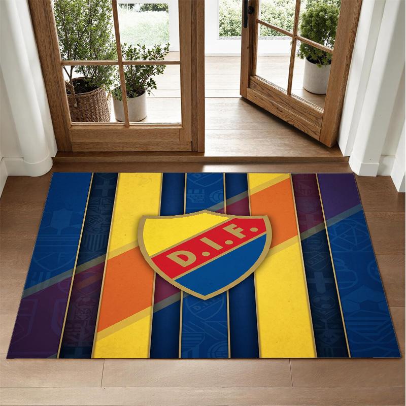 Djurgårdens IF Design Crystal Velvet Rug Soft Decorative Mat for Bedroom Entrance