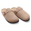 Fashion KIDMI New Suede Men Clogs Slippers Cork Footbed Beach Slippers Outdoor Cork Nonslip Mules With Arch Support Women Clogs Slippers
