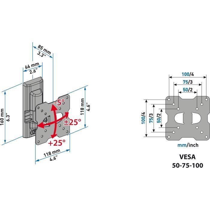 Meliconi 580411 - etr-100 - support mural