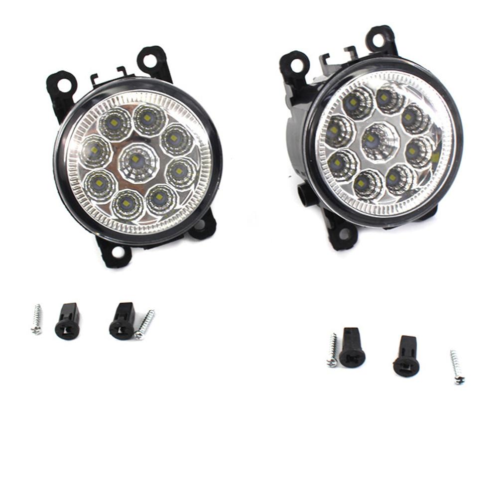 Pair Clear Lens LED Bumper Fog Lights For Ford C-Max Nissan Pathfinder Jaguar XK