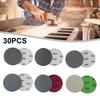 30pcs 3" 75mm Hook&Loop Wet/Dry 800 1000 1200 1500  3000 Grit Sanding Discs