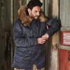 Men 'S Winter Jacket Classic Parka For Extreme Cold Weather Waterproof Removable Faux Fur Around Hood