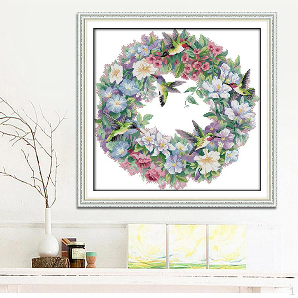 Набор для вышивки крестом - Колибри (Штампованный)