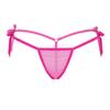Women Mesh See Through Low Rise Tie-Side T-Back Mini G-String Thong Bikini Briefs Underwear