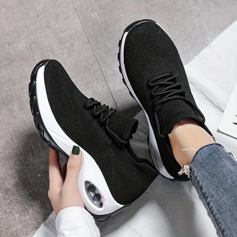 Women Walking Shoes Slip On Sock Sneakers Lady Girls Nurse Mesh Lightweight Sport Shoes Air Cushion Platform Red Loafers 1862