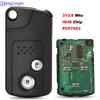 Jingyuqin 313.8Mhz ID46 чип Pcf7953 2 кнопки дистанционного ключа автомобиля для Honda CRV 2012 2013 Crosstour 2010 держатель смарт-ключа