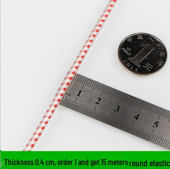Elastic Band for Clothing and Mosquito Nets - High Elasticity Thin Round Design