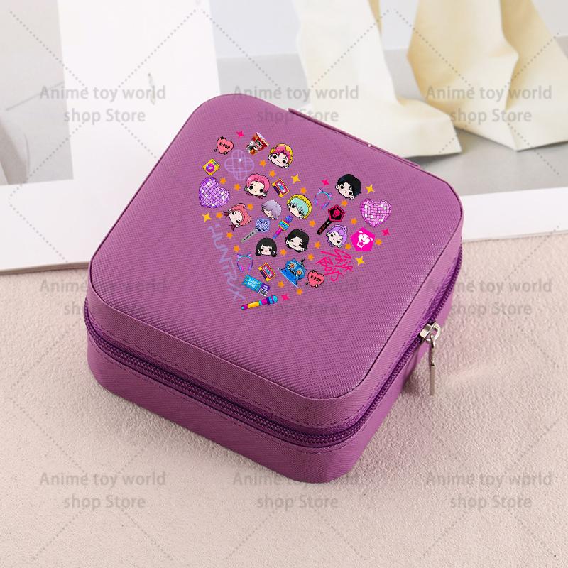 Kpop Demon Hunters Travel Portable Jewelry Storage Box Organizer Jewelry Case Earrings Necklace Ring Jewelry Boxes Birthday Gift
