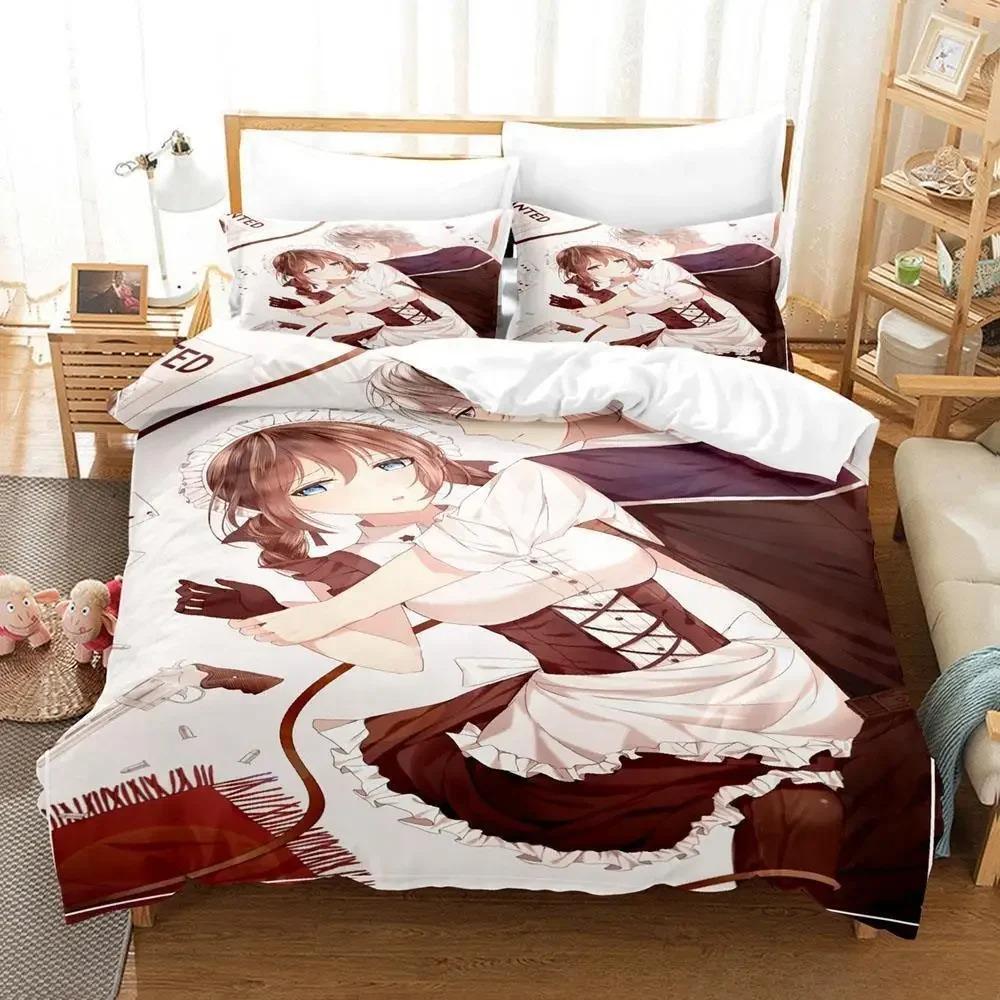 Комплект постельного белья Ensemble Stars Single Twin Full Queen King Size Bed Set Adult Kids Bedroom Duvet Cover Sets 3D Anime Bed Sheet Set