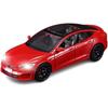 Литой под давлением автомобиль в масштабе 1/24 для модели автомобиля Tesla Model S с зарядной станцией, коллекционная звуковая световая игрушка