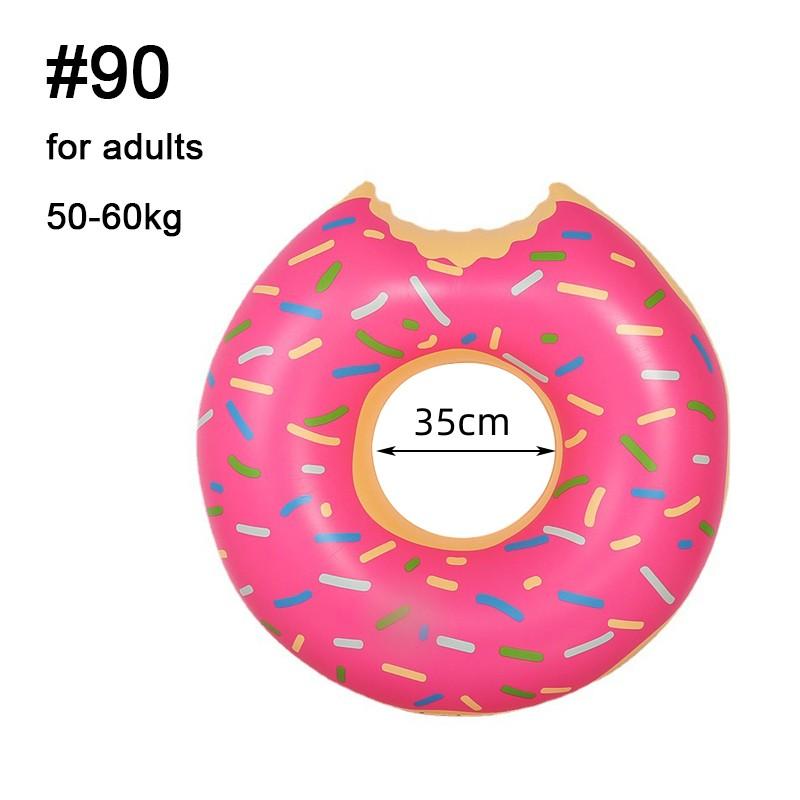 Inflatable Donut Swimming Ring Safe Pool Float Summer Outdoor Activitives Party Eco-Friendly Cute Kids Adult Swimming Circle