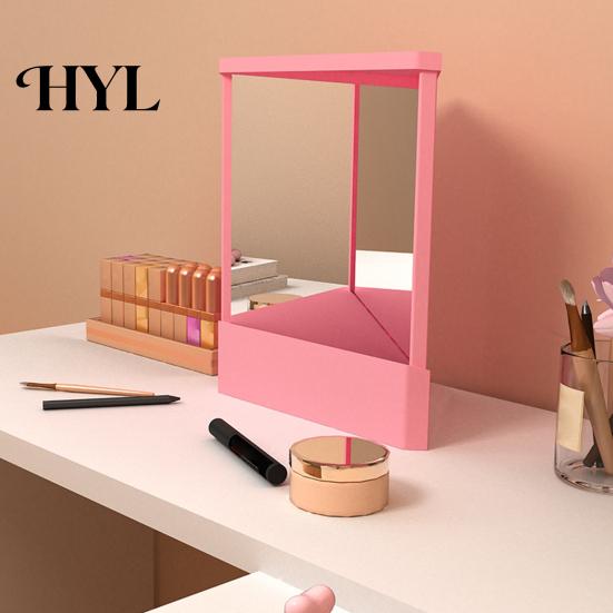 Precision Mirror Non-Reversing True Makeup High Clarity Desktop Vanity Men Women Image Inverted Standing Cosmetic High-precision