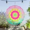 10-Inch Vibrant Metal Wind Spinner with 360° Hanging Hook – Colorful Geometric Design for Garden
