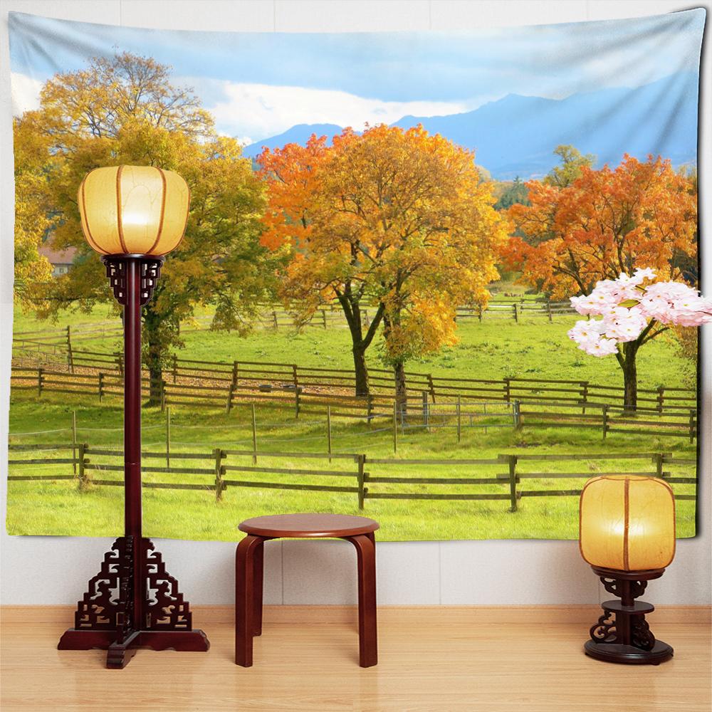 Красивый Современный Пейзаж Картина Маслом Гобелен Настенный Психоделический Арт Бохо Эстетическая Комната ТВ Фон Декор