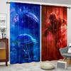 American Football Printed Curtain for Home Decor - Rod Pocket Window Treatment for Bedroom, Kitchen, Living Room