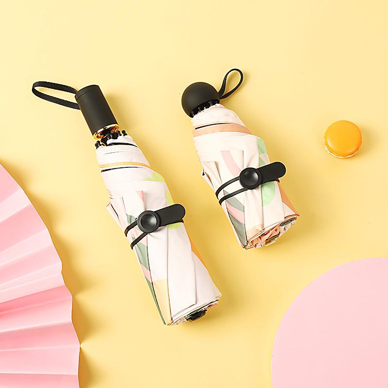 Полностью автоматический складной зонтик с защитой от ультрафиолета, портативный мини-карманный солнцезащитный зонт для женщин, мужчин и детей