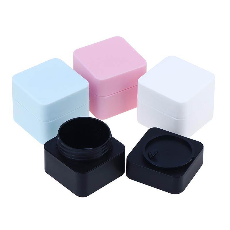5G-50G пустые пластиковые квадратные контейнеры для косметики для дизайна ногтей баночка маленькая банка для образцов крема гель для ногтей пудра коробка лосьон для макияжа инструмент