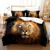 3D Digital Printing Lion Three-Piece Home Textile Bed Sheet Kit Bedding Kit
