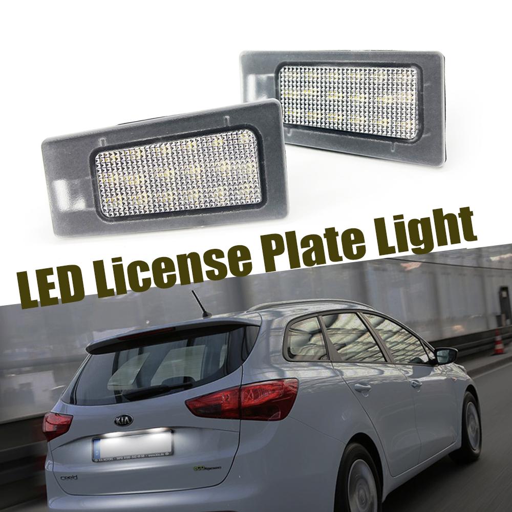 Для Hyundai Elantra Accent Solaris i30 Для Kia Ceed Cerato Forte KX3 Белый Светодиодный Фонарь Номерного Знака Подсветка Номера