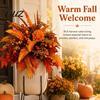 Decorative Floral Accents for Patio Artificial Fall Arrangement with Garden Stake, Autumn Harvest Flower Themed Posts Bouquet Ferns Berries,