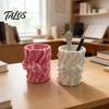 Держатель для ручек с шелковистой текстурой, 3D-печатный настольный органайзер для кистей, канцелярских принадлежностей и кистей для макияжа, большая емкость с дизайном в виде ленты, стакан для карандашей для офиса