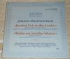 LP Record JOHANN SEBASTIAN BACH / MARIA STADE - Jauchzet Gott In Allen Landen, Kant 198027 Archiv Produkti France Obi Classical Used