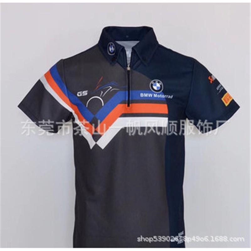 Unisex Off-Road Racing Polo Shirt Short Sleeve Turn-Down Collar Breathable Sport Tee Cycling Motorcross