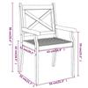 Garden Dining Chairs 2 pcs Solid Acacia Wood