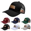 Mesh Trucker Hat, Trucker Leather Patch Hat For Men And Women Baseball Cap With Snapback Enclosure
