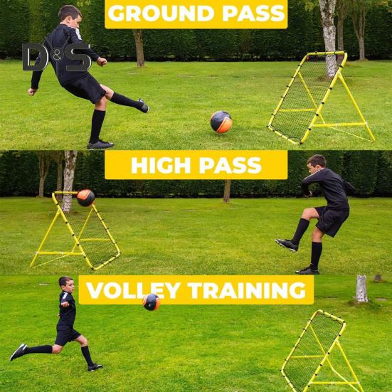 Футбольная сетка-отражатель с 20 эластичными канатами, тренировочная сетка для отскока мяча, целевая сетка для отскока мяча, помощь начинающим