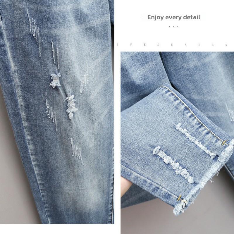 Большие джинсы из денима для женщин, свободные брюки-харен, брюки с высокой талией