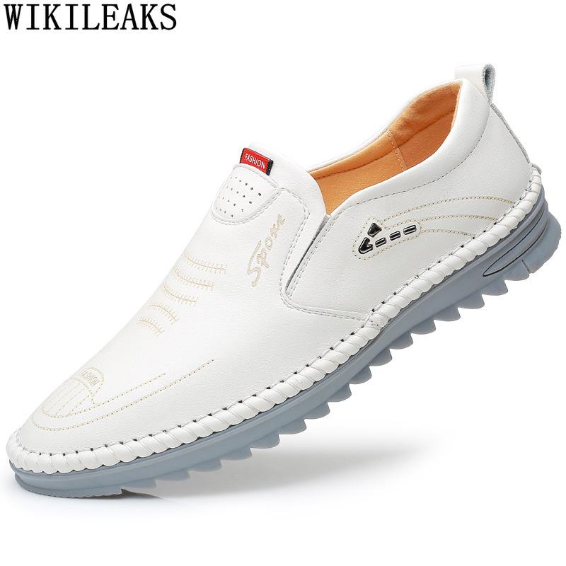 Leather Casual Shoes Man Designer Slip On Shoes for Men Fashion Brown Loafers Shoes Men Zapatos De Hombre Chaussure Homme