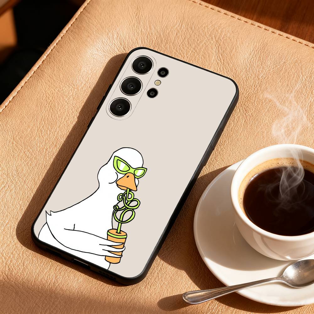 Funny D-Duck D-Daily Phone Case For Samsung S26,S25,S24,S21,S22,S23,S30,Ultra,S20,FE,Lite,10,9,Black Cover