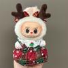 Одежда для кукол 15-17 см Labubu Одежда Шапка Счастливого Рождества Шарф Набор Лось Снеговик Мини Плюшевый Аксессуар для Куклы Новогоднее Платье Подарок