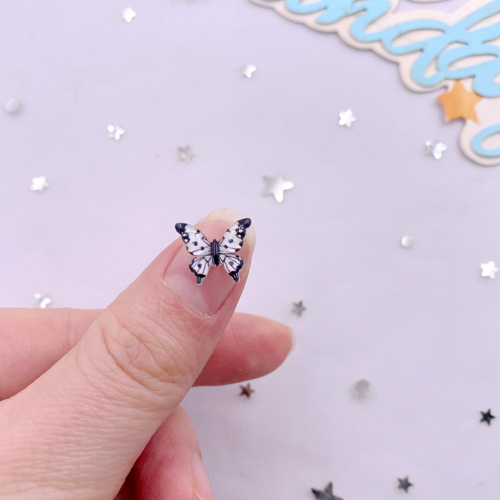 50 шт 10 мм разноцветные мини-кристаллы из смешанной смолы, красивые бабочки, стразы с плоской задней стороной, сделай сам, аппликация для дизайна ногтей, аксессуары для поделок