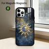 Забавный чехол для телефона с лицом Солнца и Луны для iPhone17,16,15,14,13,12,11 Plus,Pro, магнитный, с беспроводной зарядкой Magsafe