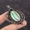 Variscite Gemstone Pendant Copper Wire Wrapped Pendant Variscite Copper Jewelry Stylish Pendant Gift For Mom Handmade Wire Wrapped Jewelry