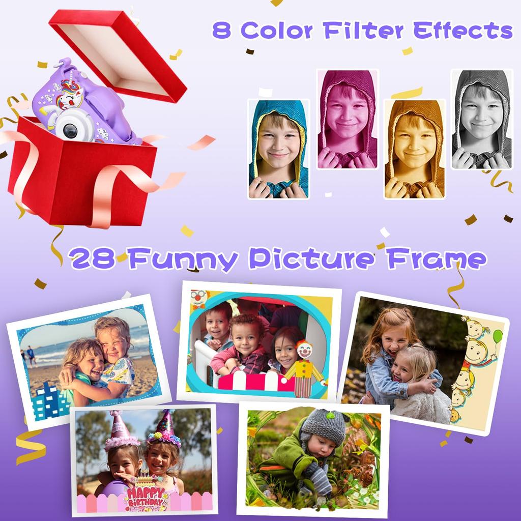 Новая камера-игрушка Единорог для детей, милый конь, 32 МП, 1080P HD, цифровая камера для малышей, рождественский, день рождения, фестивальный, детский подарок