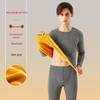 Men's Thermal Underwear Set: Thick, Plus Velvet, Cotton Sweater & Bottoms for Autumn/Winter, Cold-Proof.