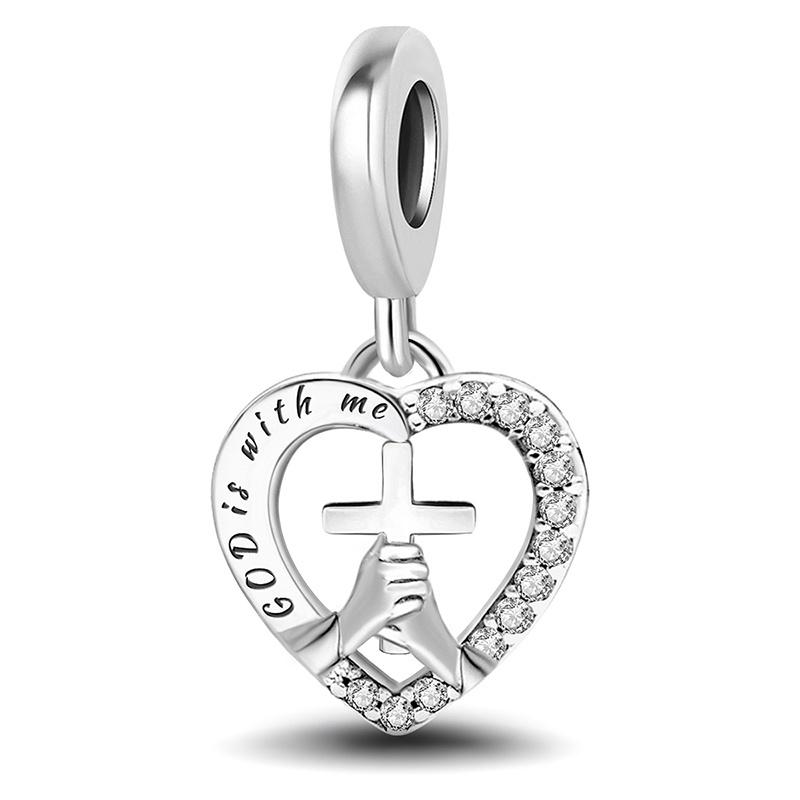 Медь Крест Ангел Глаз Дьявола Серия Шармы Бусины Подходят для Изготовления Браслетов-Браслетов Сделай Сам Подарок Высококачественной Ювелирии