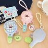 1 Piece Plush Tennis Racket Doll Bag Pendant Keychain Ornaments Toys Couple'S Best Friend Hanging Decoration Gifts